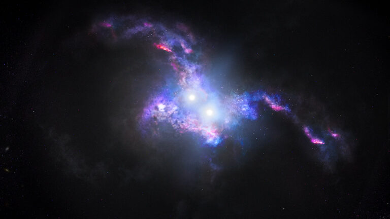 Hubble Birleşen Gökadalardaki Çift Kuasarları Gözledi